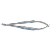 Spring scissors, 14 cm, round handles, curved, 7 mm blades, German