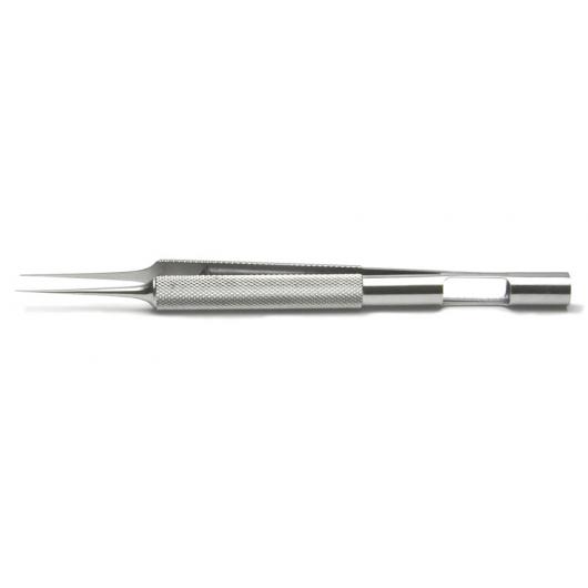 14211, Round, Hollow Handled Forceps, Straight, 14cm, 0.15 mm