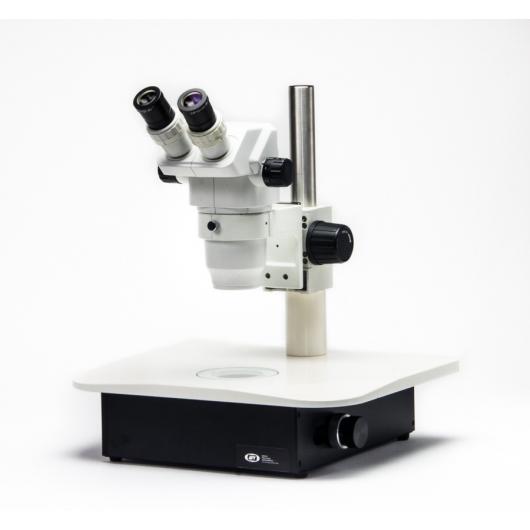 Stereo Microscope with LED Illuminated Base and Articulating Mirror