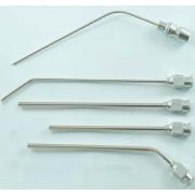 Blunt cannula needles,  stainless steel, straight & curved