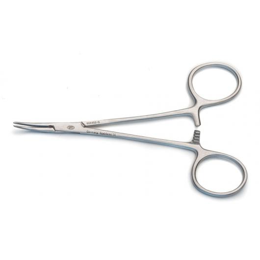 500452-G, Micro Mosquito Forceps, 12.5cm, Curved, German