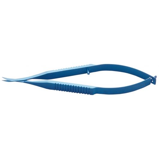 WP4410, Iris Scissors, 90mm long, Sharp tips, curved, 5mm, Titanium