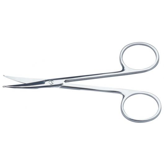500367, Dissecting Eye Scissors, 10cm, Blunt Probe Tips, Curved