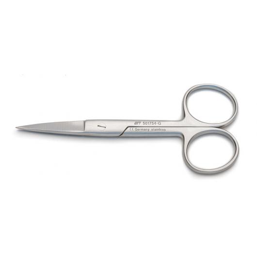 501754-G, Operating Scissors, Straight, 11.5cm, Sharp/Sharp, German