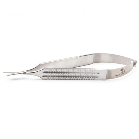 14125-G, Spring Scissors, 12 cm, Extra Fine Tips, Straight, German