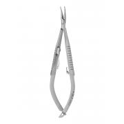 Castroviejo micro needle holder - curved, smooth
