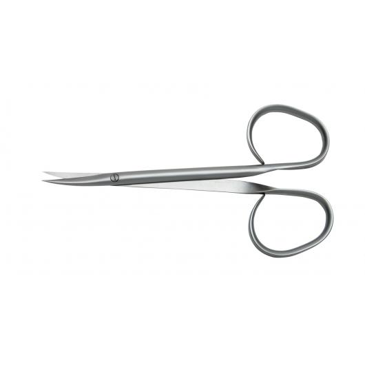 501768, Ribbon Handle Iris Scissors, 11cm, Large Ring, Curved